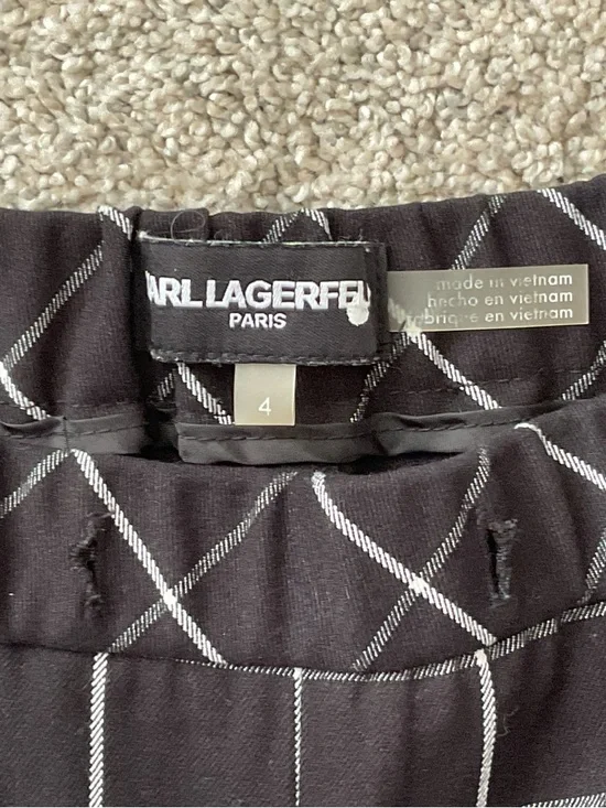 KARL LAGERFELD Paris Windowpane Crop Trouser 4 - Picture 3 of 4
